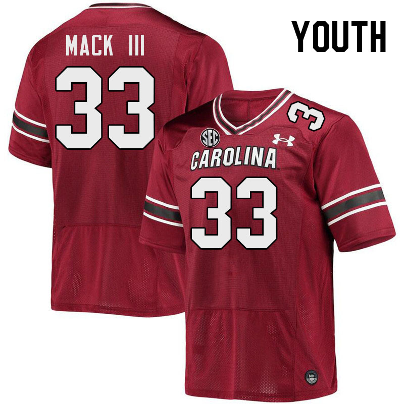 Youth #33 Buddy Mack III South Carolina Gamecocks College Football Jerseys Stitched-Garnet